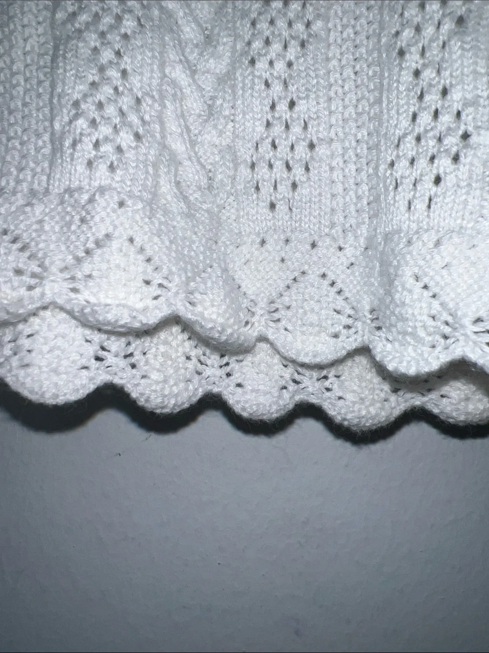 Polo Ralph Lauren pointelle white Cable-Knit Cropped cottonCardigan size L(12-14